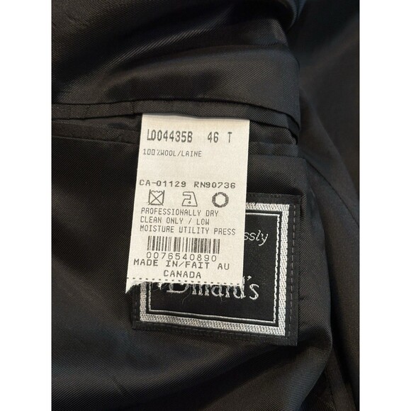 Ralph Ralph Lauren Dillards Blazer Mens 46T Grey Single Breasted Wool Canada - Picture 4 of 10